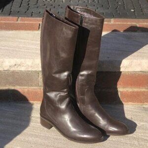 🆕NWOB Aquatalia Tall Boot, Back Braid detail, brown, sz 6.5